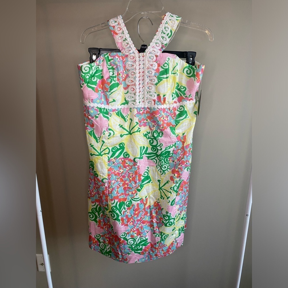 Lilly Pulitzer Isabel halter dress Resort White Mariposa print